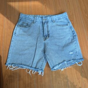 Light Blue Denim Women Shorts